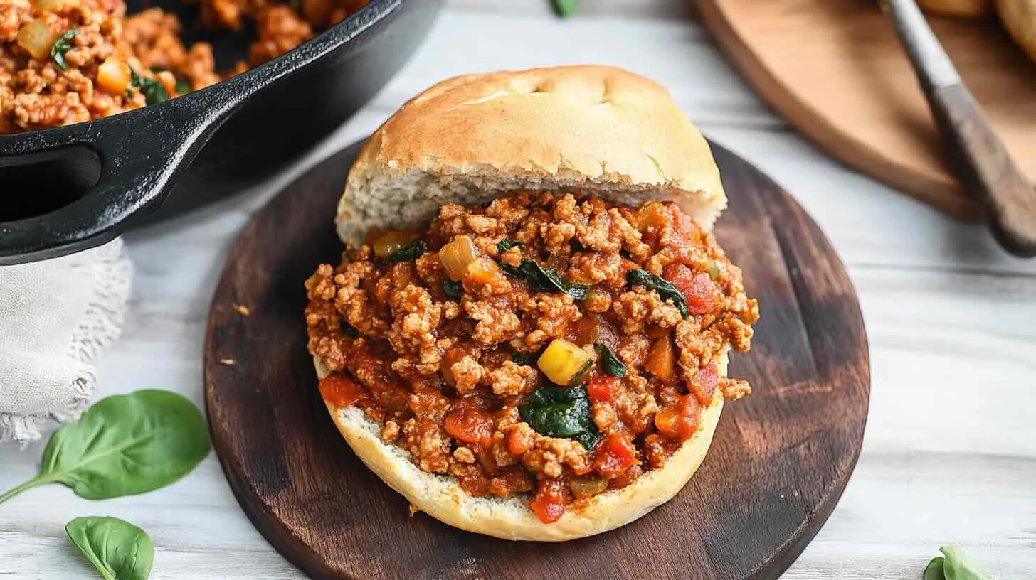 Sloppy joe with added spinach and vegetables on a bun. What can I add to sloppy joe to make it taste better?