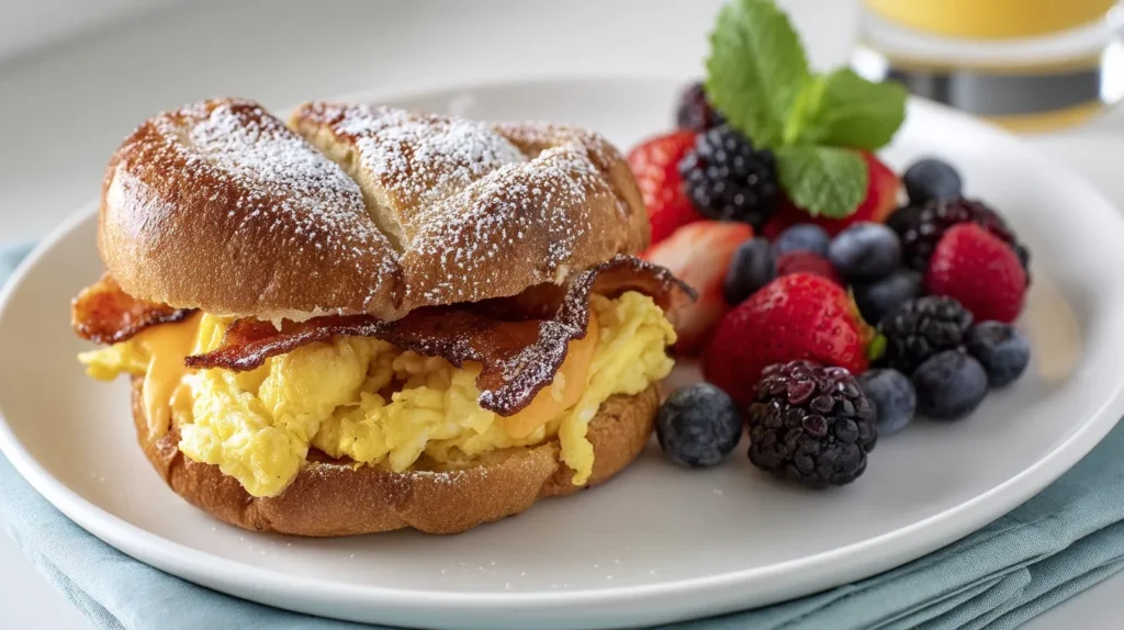 French Toast Breakfast Sandwich Plate