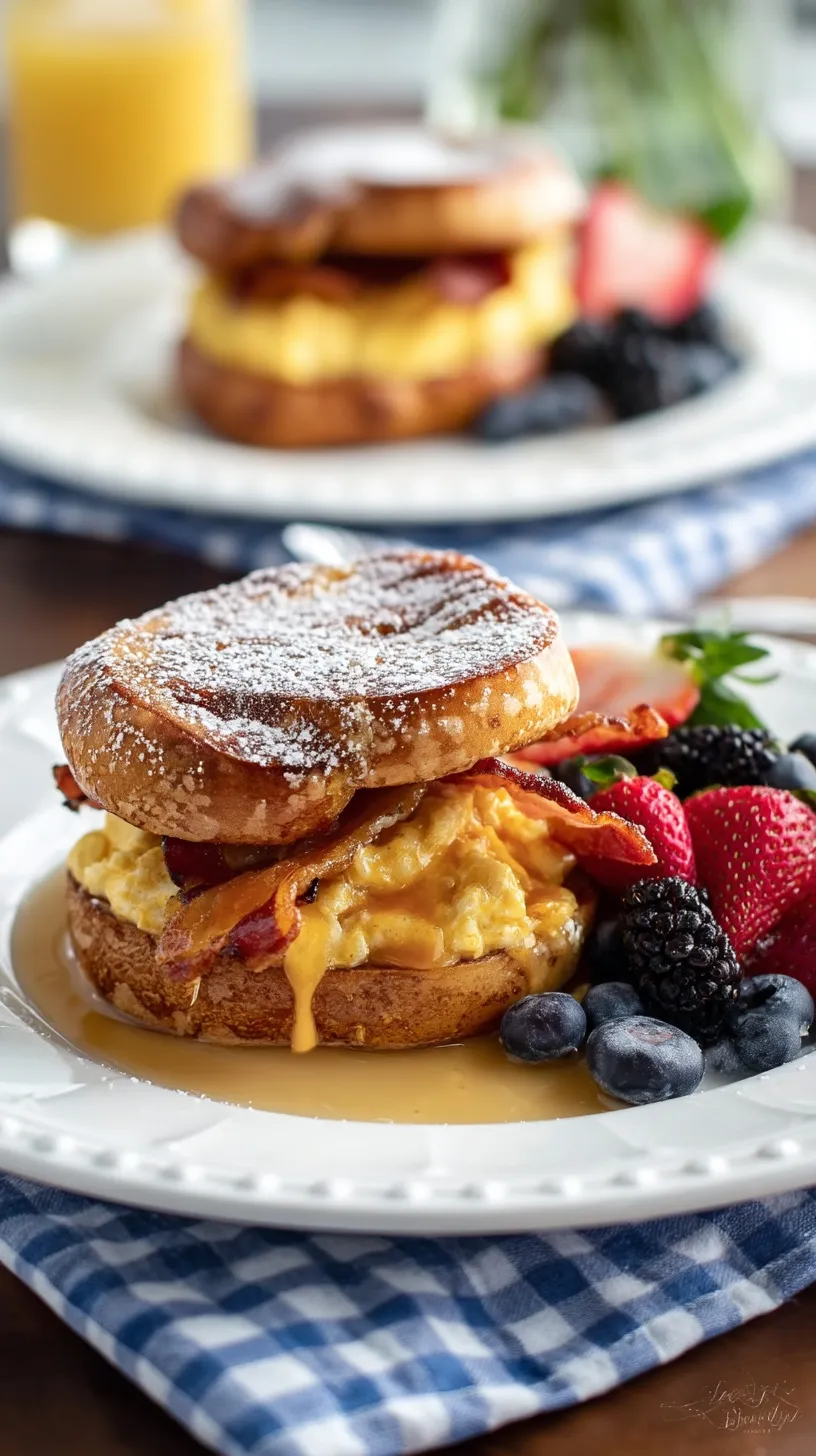 Stuffed French Toast Breakfast Sandwich